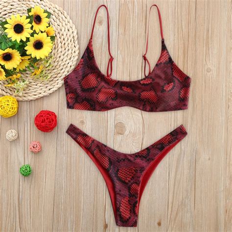 Vrouwen Bikini Badmode Driehoek Twee Stukken Push Grandado