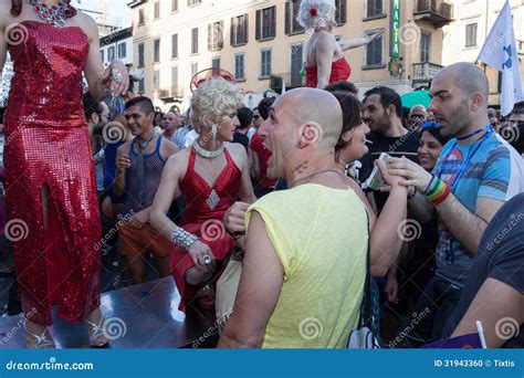 People At Gay Pride Parade In Milan Italy Editorial Image Image Of Street March