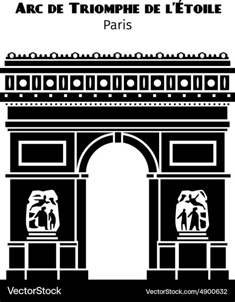 Arc De Triomphe Arch Of Triumph The Star Vector Image