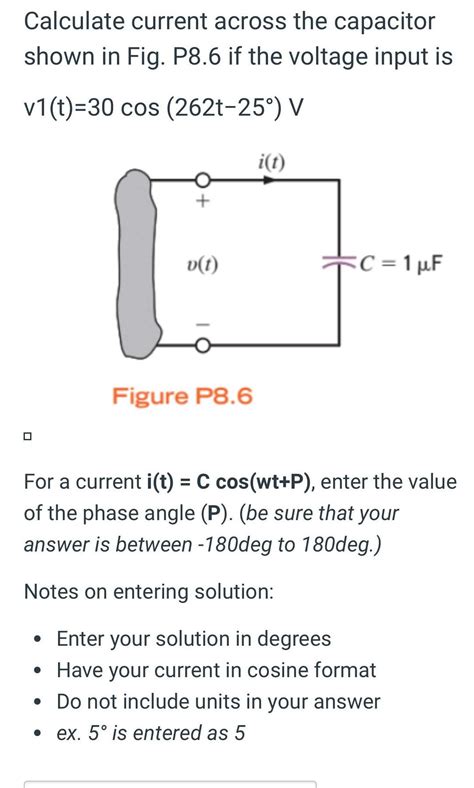 [answered] Calculate Current Across The Capacitor Shown In Fig P8 6 If Kunduz