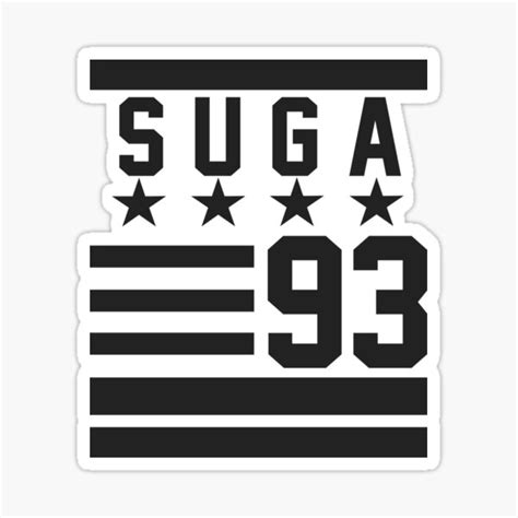 Bts Suga 93 Sticker By Dexta Redbubble