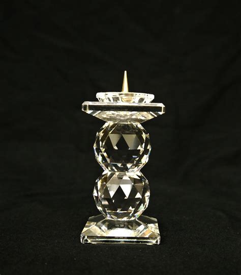 Swarovski Original Crystal Candle Holders Signed Vintage Etsy Uk