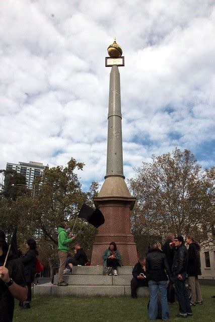 Congregating At The Eight Hour Monument Melbourne May Day Is May 1