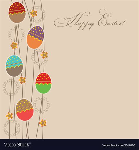 Easter card template Royalty Free Vector Image