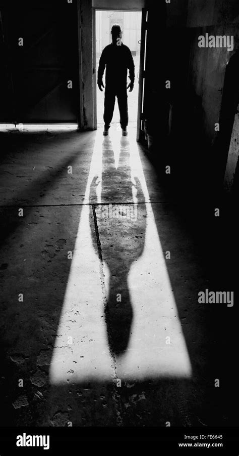 Man In Doorway Silhouette Black And White Stock Photos And Images Alamy