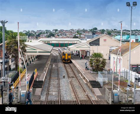 Railway station in Paignton Devon UK Stock Photo - Alamy