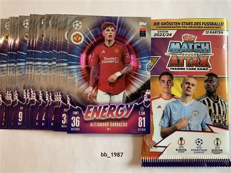 Topps UEFA CL Match Attax 2023 2024 23 24 Energy Cards EBay