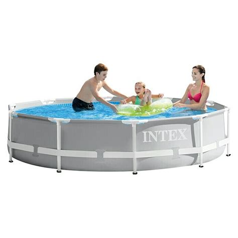 Intex Quick Up Pool Prism Rondo Ø x H 305 x 76 cm Grau 4 485 l