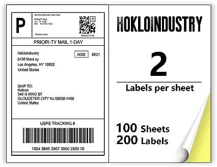 Amazon Half Sheet Self Adhesive Shipping Labels For Laser