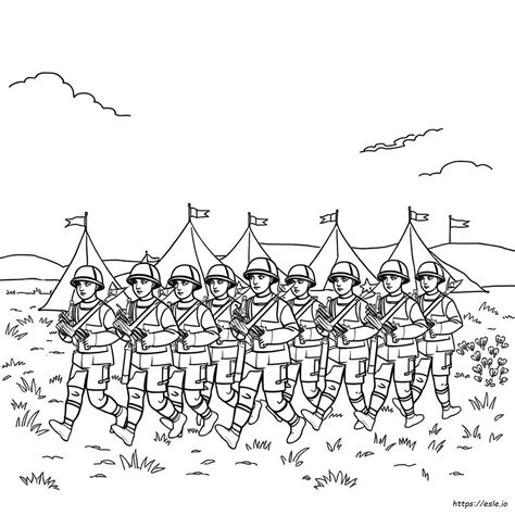Easy Army Coloring Pages