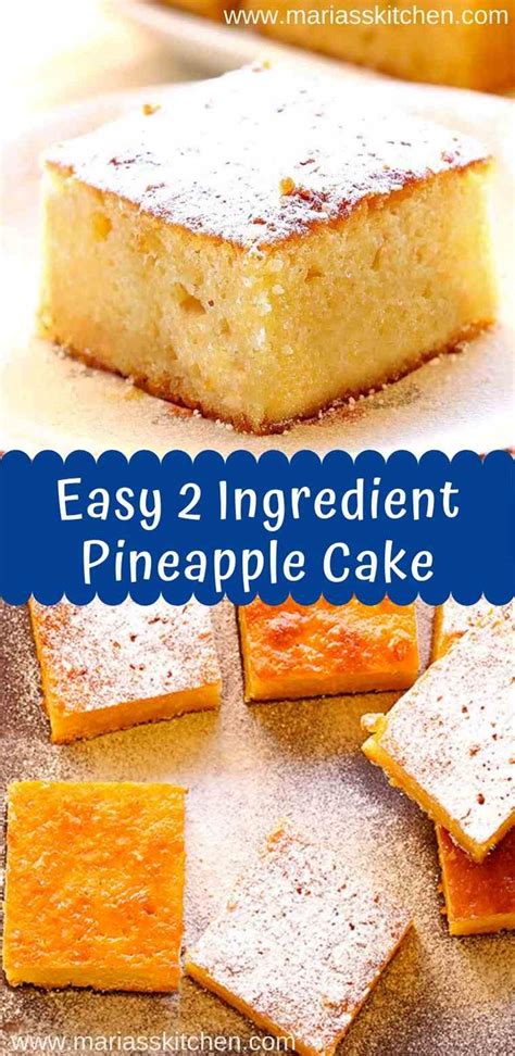 Easy 2 Ingredient Pineapple Cake Recipe