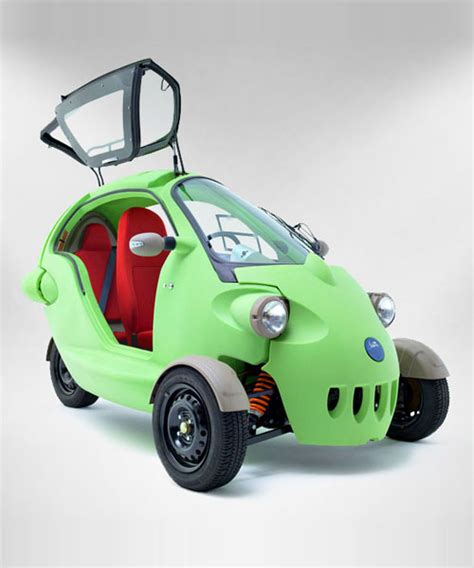 Sam Is A Bug Eyed Three Wheeled Two Person Electric Vehicle