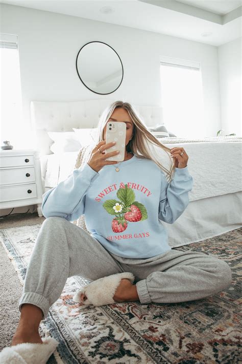 Coquette Lesbian Sweatshirt Sapphic Strawberry Shirt Sweet And Fruity Subtle Gay Gift Lgbtq