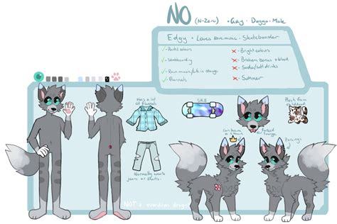 N0 Fursona Reference Sheet By Xmooshx On Deviantart