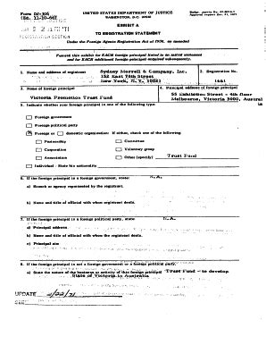 Fillable Online FARA Index And Act Department Of Justice Fax Email