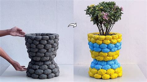 Ideas For Making Beautiful Flower Pots From Cement How To Make Simple