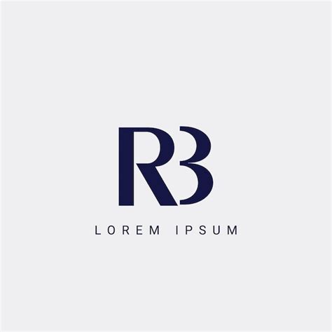 Premium Vector Rb R B Letter Logo Design In Black Colors Creative