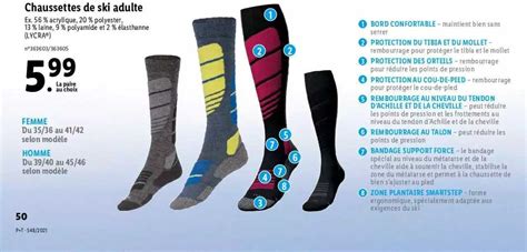 Promo Chaussettes De Ski Adulte Chez Lidl ICatalogue Fr