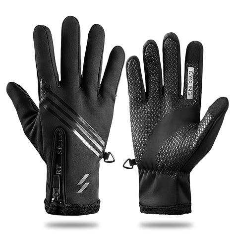 Winter Warm Touchscreen Cycling Gloves Windproof Full Finger Winter ...