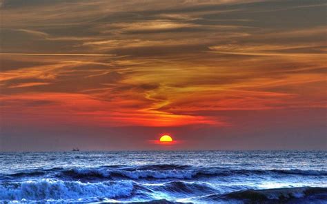 Blue Ocean Sunset Wallpapers Top Free Blue Ocean Sunset Backgrounds