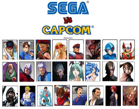 Sega vs Capcom: Capcom Side Roster by Makerboy10 on DeviantArt