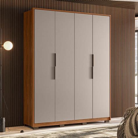 Guarda Roupa Casal Attore Ambiente Portas Nogueira Nude Prime Tx P S Dem Bile Demart Z