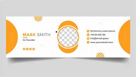 Corporate business e-mail signature template design 21953322 Vector Art ...