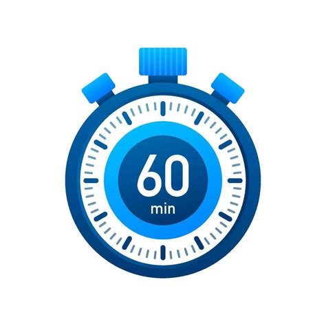 The Minutes Stopwatch Vector Icon Stopwatch Icon In Flat Style