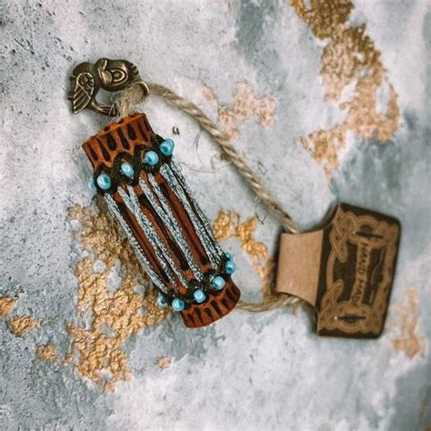 Handmade Leather Dread Bead