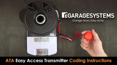 Coding The Ata Eat Easy Access Transmitter Into The Ata Gdo 6 Garage Roller Door Motor Opener