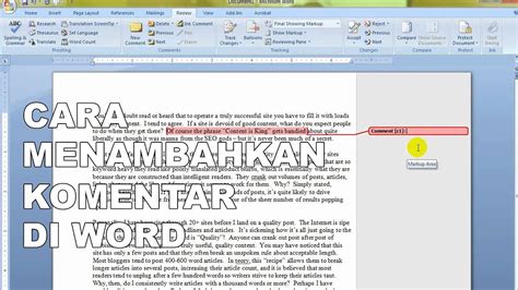 Cara Membuat Comment Di Word Caramembuat Web Id