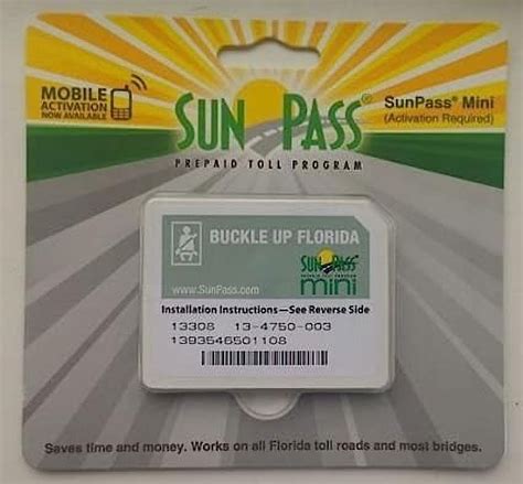 Sunpass Mini Sticker For Car Pre Paid Toll Program For Florida Styles May Vary