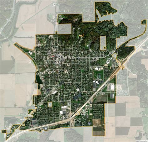 Map of Martinsville city, Indiana