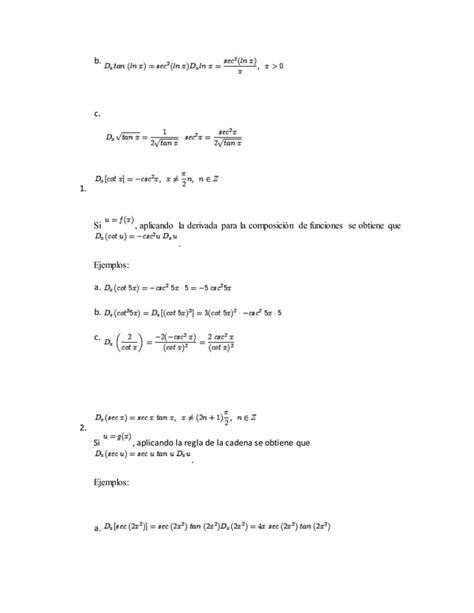 Derivadas De Funciones Exponenciales Logarítmicas Y Trigonométricas 1