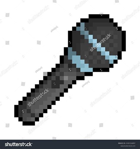 Microphone Pixel Art 32 Bit Stock Vector Royalty Free 2181516897