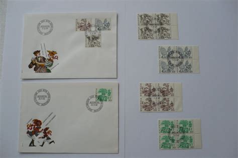 1982 84 Volksbräuche Satz 4er Blocks ET 2 FDC SBK 676 679 Kaufen