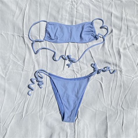 Terry Cloth Bikini Fully Adjustable Tagged Size S Depop