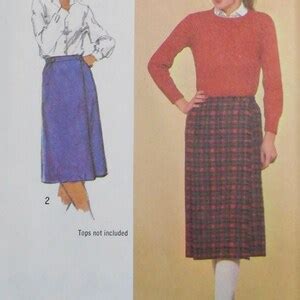 Simplicity Misses Wrap Skirts Pattern Uncut Vintage Etsy