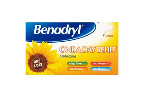 Benadryl One A Day Relief 7 Tablets