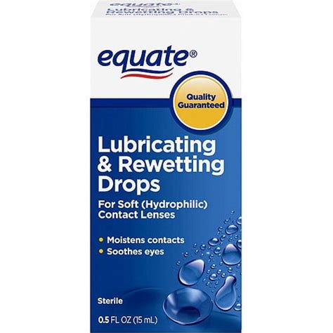 Equate Soft Contact Lens Lubricating And Rewetting Drops 05 Fl Oz