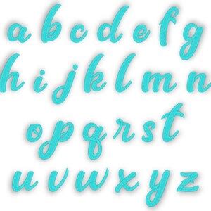 Cursive Machine Embroidery Font Alphabet, Script Machine Embroidery ...