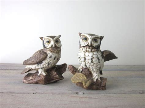 Pair Of Vintage Owl Figurines By 22bayroad On Etsy 1450 Vintage