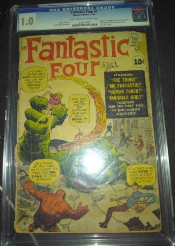 Comicsvalue Fantastic Four 1 CGC 1 0 FR MARVEL 1961 1st