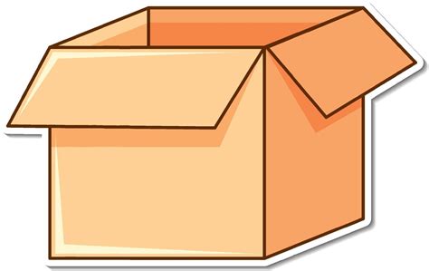 Sticker Empty Box Opened On White Background 3538308 Vector Art At Vecteezy