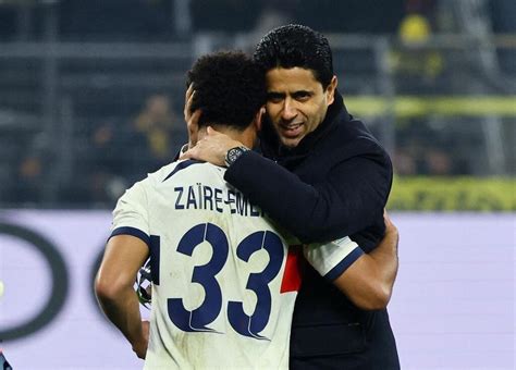 Dortmund Psg Nasser Al Khela Fi On A Fait Un Grand Match On Est