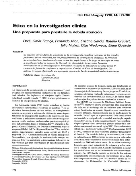 Etica en la investigacion clínica