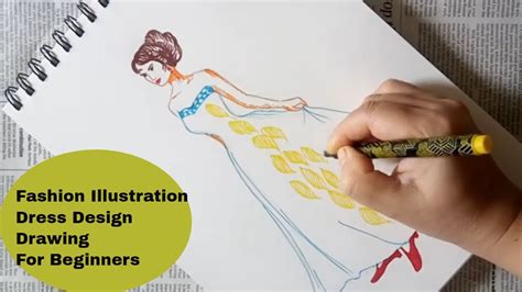 Dress Design Drawing - How To Sketch Fashion Designs 5 Steps With ...