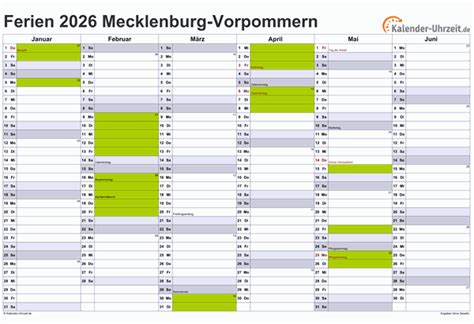 Ferien Meck Pomm Ferienkalender Zum Ausdrucken