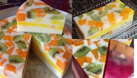 Resepi Puding Susu Buah Buahan