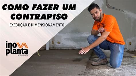 Para Se Construir Um Contrapiso - COMO FAZER UM CONTRAPISO - Execução e Dimensionamento - YouTube